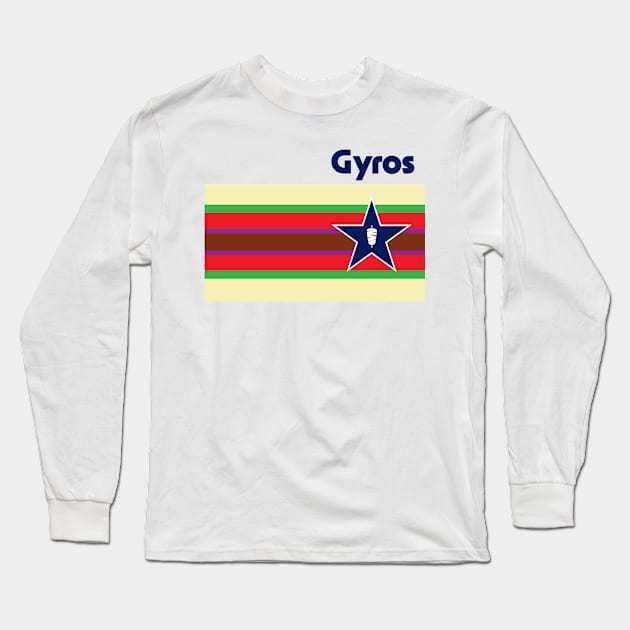 Houston Astros baseball style Kebobs. Gyros Long Sleeve T-Shirt by ölümprints